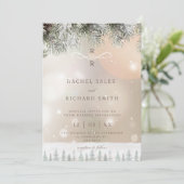 Winter Wedding Invitation Kaart (Staand voorkant)
