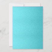 Winter Wedding Invite | Paarse Turquoise Snowflake Kaart (Achterkant)