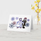 Winter wedding  kaart (Gele Bloem)