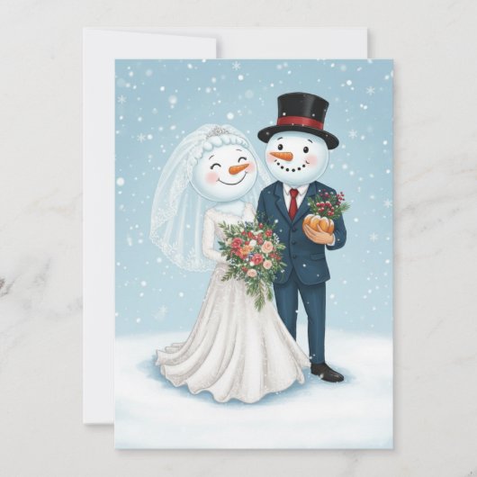 Winter Wedding Kaart (Voorkant)