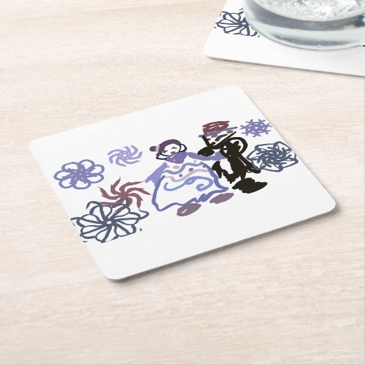 Winter wedding  kartonnen onderzetters (Schuin)