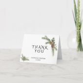 Winter Wedding Krans met Vuurtakken Bedankkaart (Voorkant)