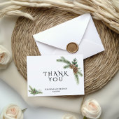 Winter Wedding Krans met Vuurtakken Bedankkaart