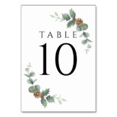 Winter Wedding Kransen Vuur Branches & Eucalyptus Kaart (Achterkant)