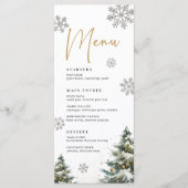 Winter Wedding Menu Kerst Trouwdiner Menu (Voorkant)