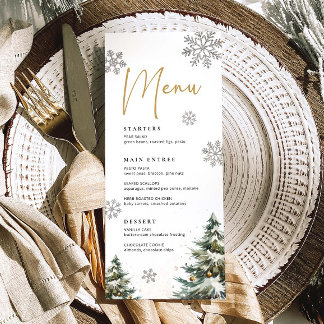 Winter Wedding Menu Kerst Trouwdiner Menu