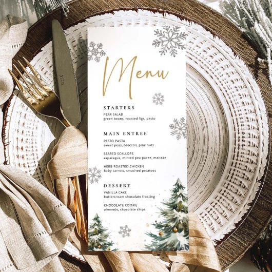 Winter Wedding Menu Kerst Trouwdiner Menu