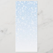 Winter Wedding menu, Snowflake Wedding Menu (Achterkant)