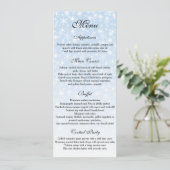 Winter Wedding menu, Snowflake Wedding Menu (Staand voorkant)