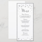 Winter Wedding Menu / Snowflake Wedding Menu (Voorkant / Achterkant)