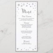 Winter Wedding Menu / Snowflake Wedding Menu (Voorkant)