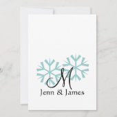 Winter Wedding Monogram Weddenschappen Kaart (Voorkant)