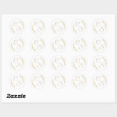 Winter Wedding Monogrammed Briefpapier Sticker (Vel)