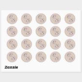 Winter Wedding Monogrammed Briefpapier Sticker (Vel)
