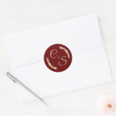 Winter Wedding Monogrammed Briefpapier Sticker (Envelop)