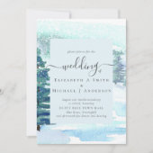 Winter Wedding Mountain Pine Trees Snow (Voorkant)