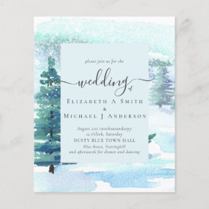 Winter Wedding Mountain Pine Trees Snow Flyer