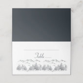 Winter Wedding Mountain Rustic, Country Slate Grey Plaatskaartje (Buitenkant ongevouwen)