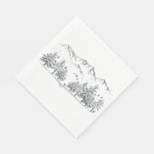 Winter Wedding Mountains Natuur Treat Land Servet (Hoek)