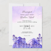 Winter Wedding Party Kaart Sjabloon (Voorkant)