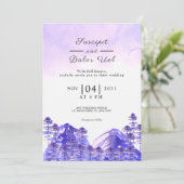 Winter Wedding Party Kaart Sjabloon (Staand voorkant)