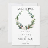 Winter Wedding Photo Save the Date Kaart (Voorkant)