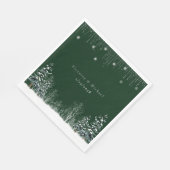 Winter Wedding Pine Trees Snowflakes Servet (Hoek)