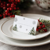 Winter Wedding Place Card Kerstbruiloft Plaatskaartje