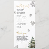 Winter Wedding Programma Kerst Wedding Programma Programmakaart (Achterkant)