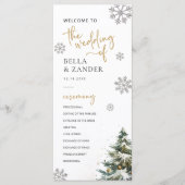 Winter Wedding Programma Kerst Wedding Programma Programmakaart (Voorkant)