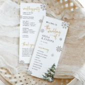 Winter Wedding Programma Kerst Wedding Programma Programmakaart