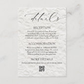 Winter Wedding QR Code Details Informatiekaartje (Voorkant)