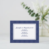 Winter Wedding Registry Card bij de marine op Crea Informatiekaartje (Staand voorkant)