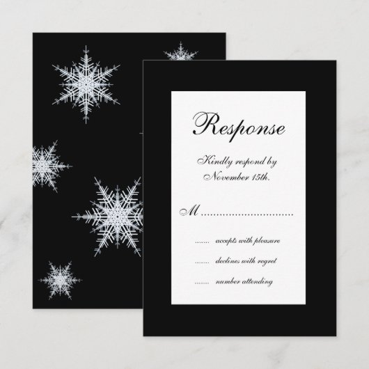 Winter Wedding RSVP (Voorkant / Achterkant)