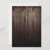 Winter Wedding Rustic Wood Huwelijksuitnodiging Kaart (Achterkant)