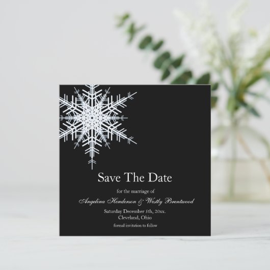 Winter Wedding Save the Date (Staand voorkant)