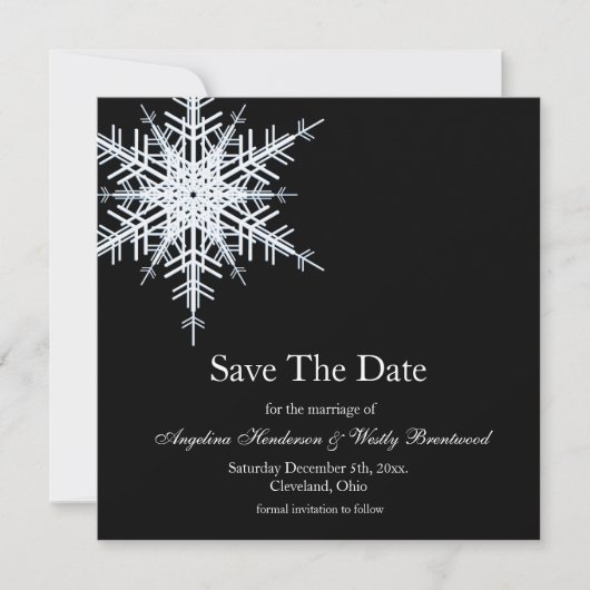 Winter Wedding Save the Date (Voorkant)