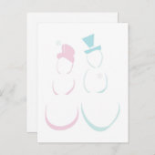 Winter Wedding Save the Date Briefkaarten (Voorkant / Achterkant)