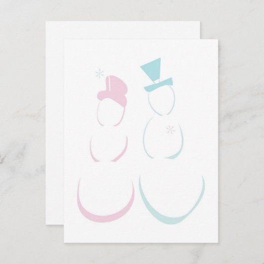 Winter Wedding Save the Date Briefkaarten (Voorkant / Achterkant)