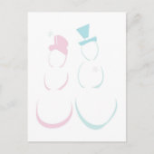 Winter Wedding Save the Date Briefkaarten (Voorkant)