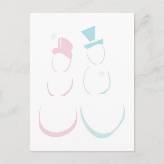 Winter Wedding Save the Date Briefkaarten (Voorkant)