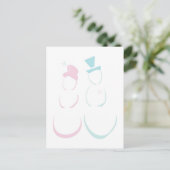 Winter Wedding Save the Date Briefkaarten (Staand voorkant)