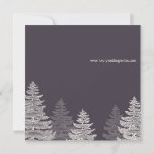 Winter Wedding Save the Date Cards Trees (Achterkant)