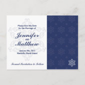 Winter Wedding Save the Date Foto Briefkaart - Ned (Achterkant)