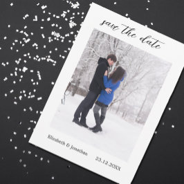 Winter Wedding Save the Date Kaart