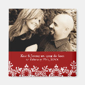 Winter Wedding Save the Date Magneet (Voorkant)