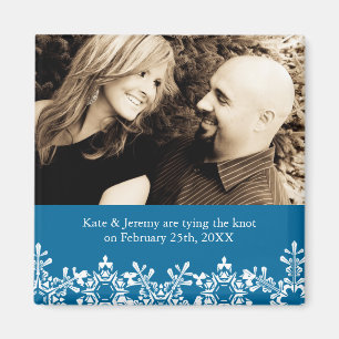 Winter Wedding Save the Date Magneet