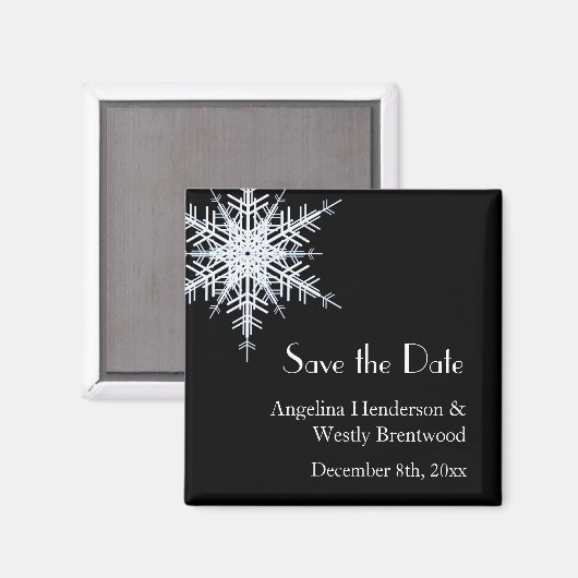 Winter Wedding Save the Date Magnet (Voorkant / Achterkant)