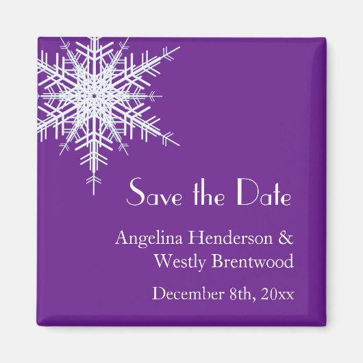 Winter Wedding Save the Date Magnet (Voorkant)