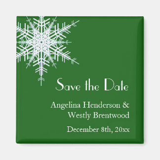 Winter Wedding Save the Date Magnet